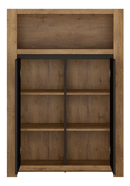 Dulap Lacetta HAVK01 (Stejar lefkas închis + negru)