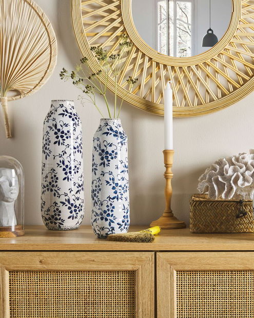 Váza 35 cm Mulza (biela + modrá)