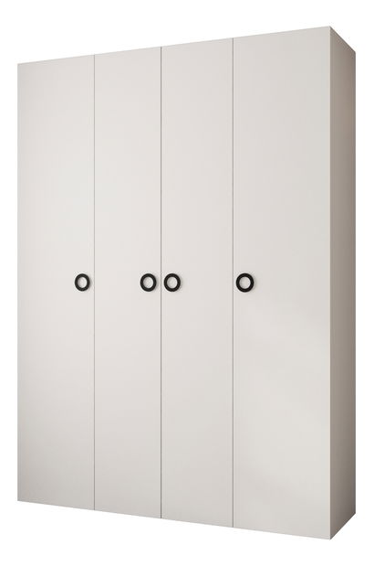 Šatníková skriňa 180 cm Carmela 50-1 (biela + čierna)