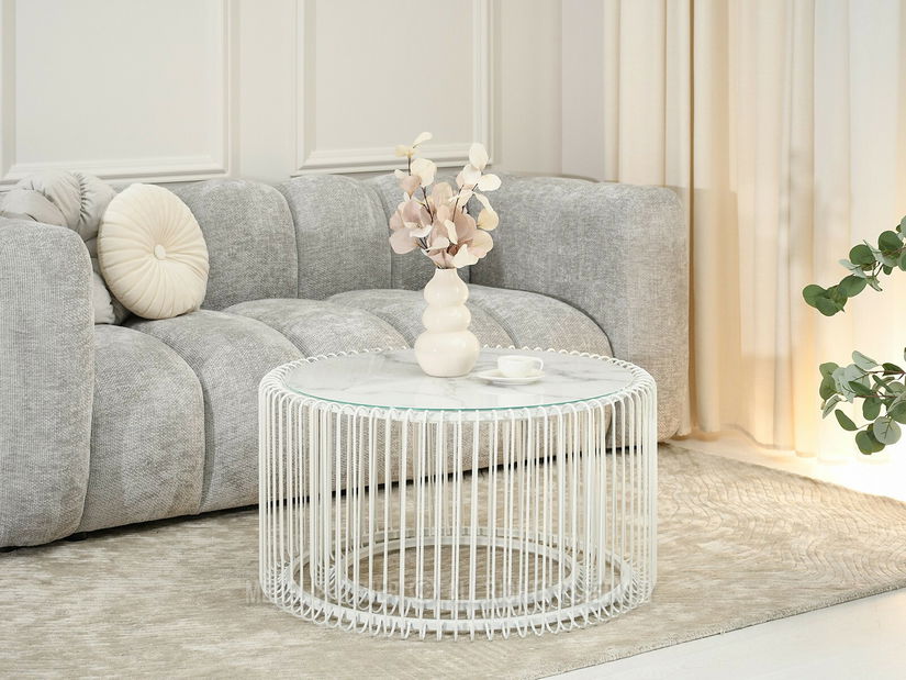 Stolić za kavu Niquel (mramor + bijela)