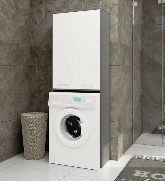 Skrinka nad práčku Fulgor 180 (grafit + biela)