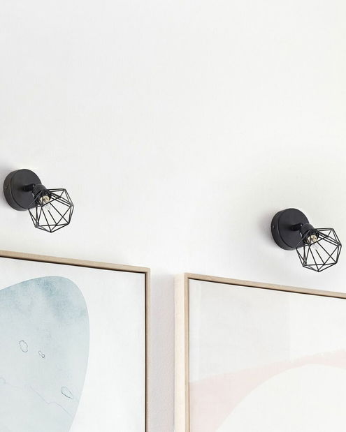 Set 2 ks nástenného osvetlenia Erick (čierna)