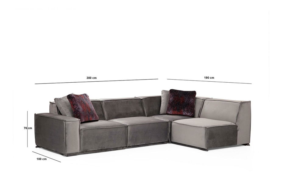 Sarokkanapé Legaletta 7 (szürke) (J)