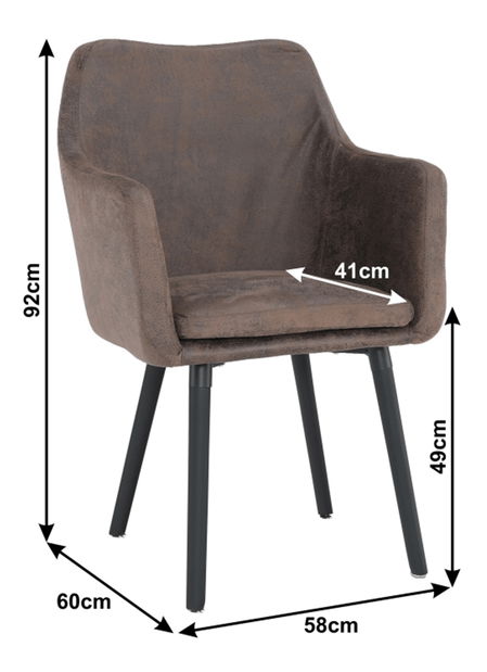 Blagovaonska stolica Danar (smeđosiva) 