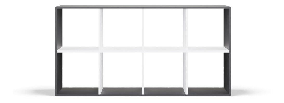 Regál Metros 4 (antracit + biela)