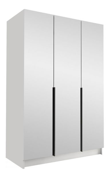 Ormar za garderobu Merpata III (kašmir + crna) (s ogledalom)