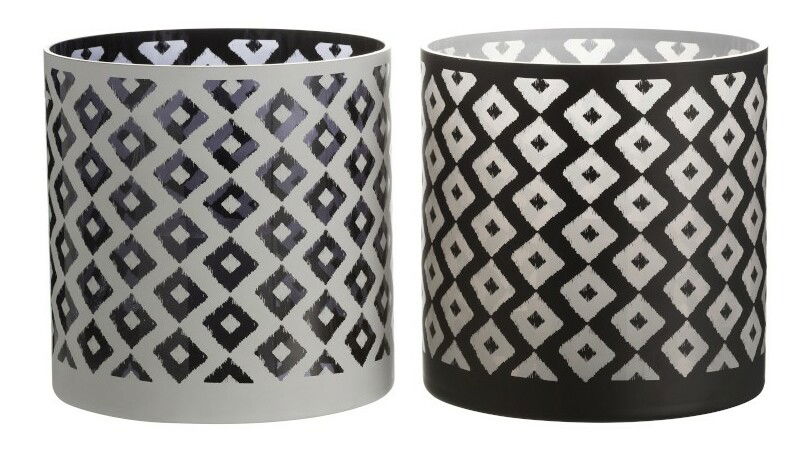 Svietnik Jolipa Midnight Shades (biela + čierna) 25x25x25cm (2ks)