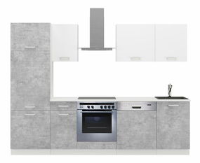 Kuchynská linka 270 cm Tonislav Siva Biela 270 (sivá + biela)