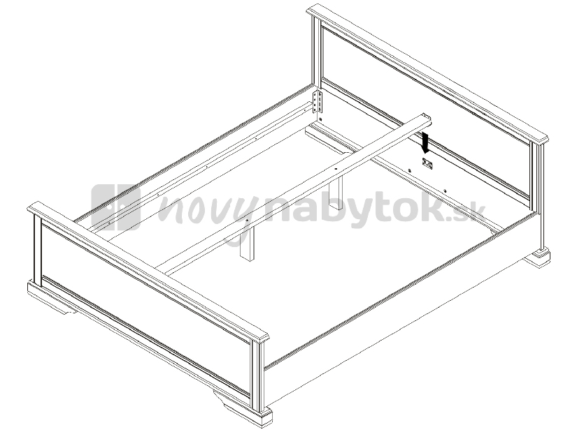 Manželská posteľ 160 cm BRW STYLIUS NLOZ 160