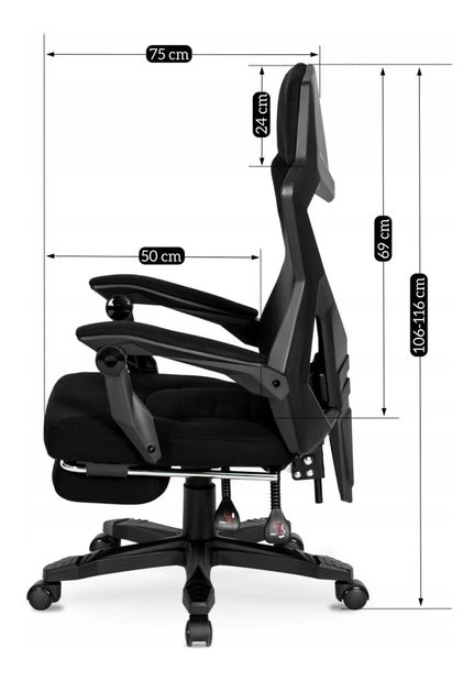 Gaming fotelja Brodel (crna) 