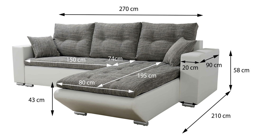 Rohová sedačka Demipho (P) *výpredaj