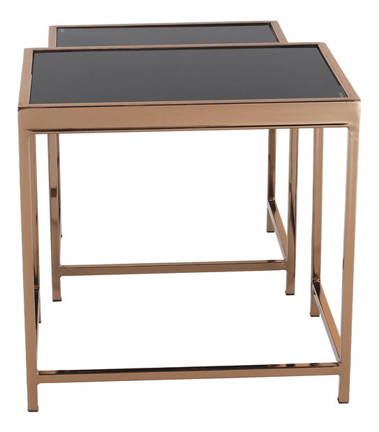 Konferenčný stolík Vivien (ružové zlato + čierna)