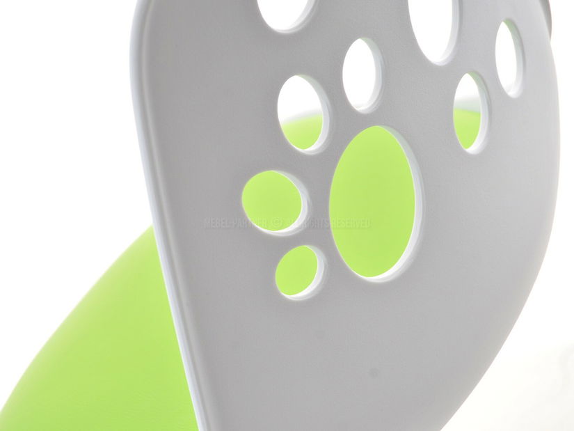 Detská stolička Footy (zelená + chrómová)