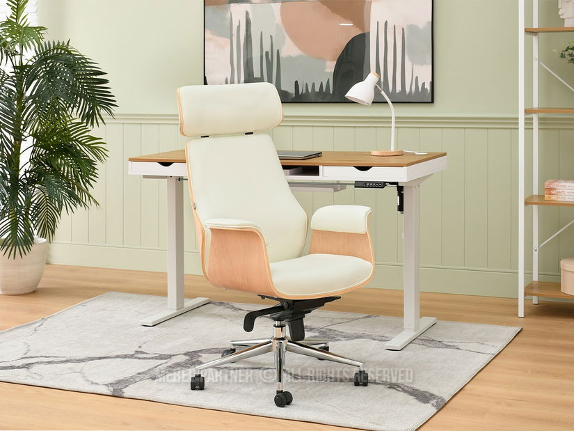 Kreslo Lionel (krémová + chrómová)