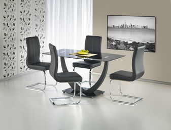 Jedálenský stôl Angila (pre 6 osôb) (čierna)