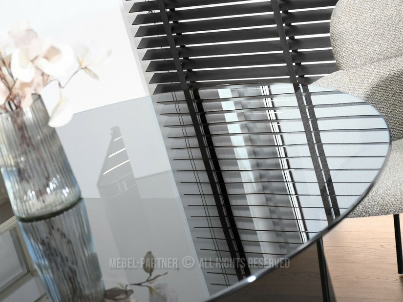 Masă sufragerie Abunda (sticlă fumurie)