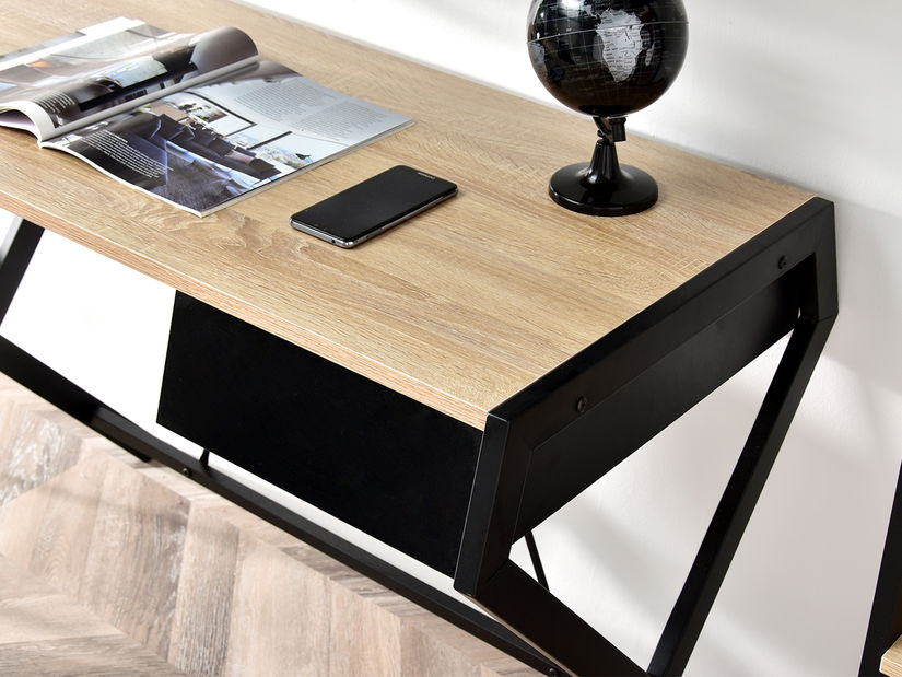 PC stolík Desiguo (dub + čierna)