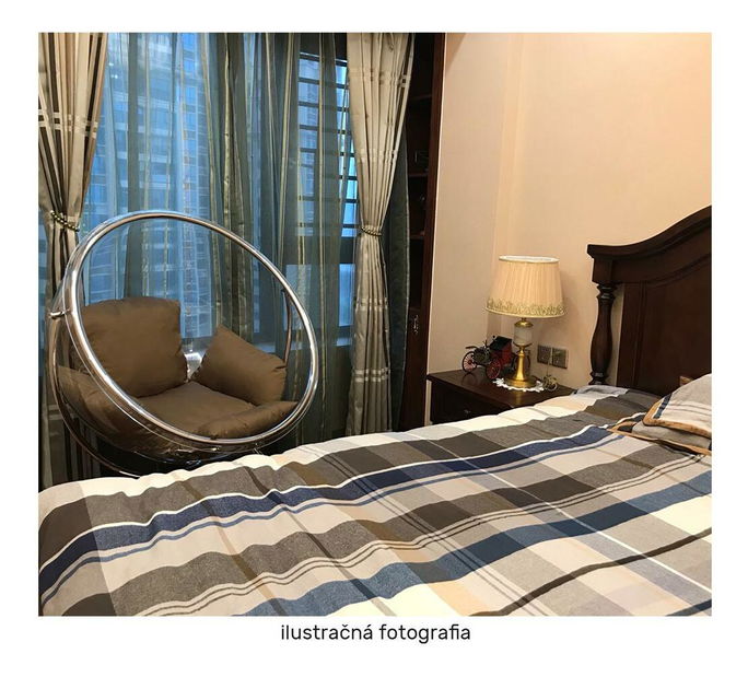 Függesztett hintafotel Belgica 2 (transzparens + arany + szürke) 