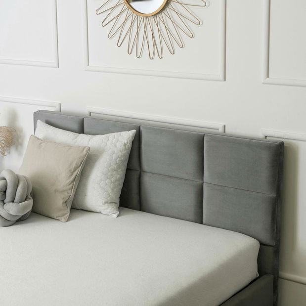 Manželská posteľ 160 cm Moviles (sivá) (s roštom) (s úl. priestorom)