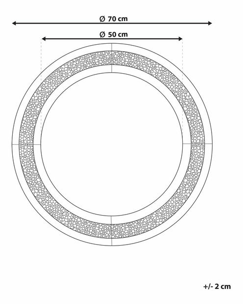 Nástenné zrkadlo Emmett (strieborná)