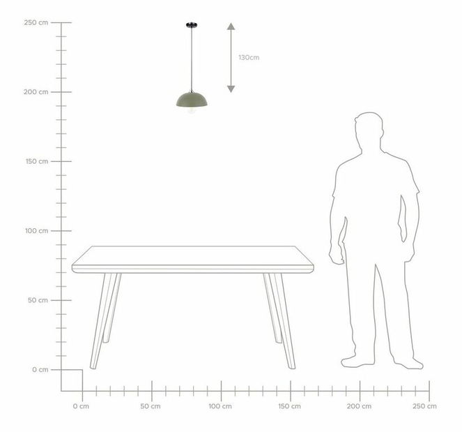 Závesná lampa Eseka (tmavo zelená)
