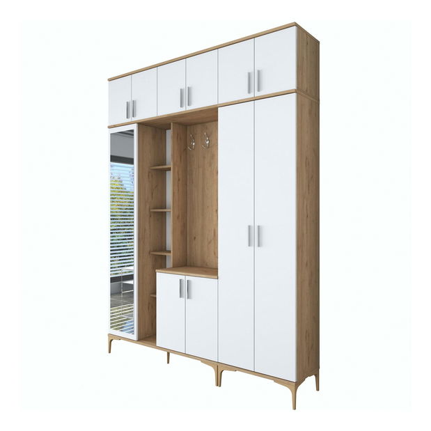 Predsieň Emily 21 (so zrkadlom) (orech + biela)