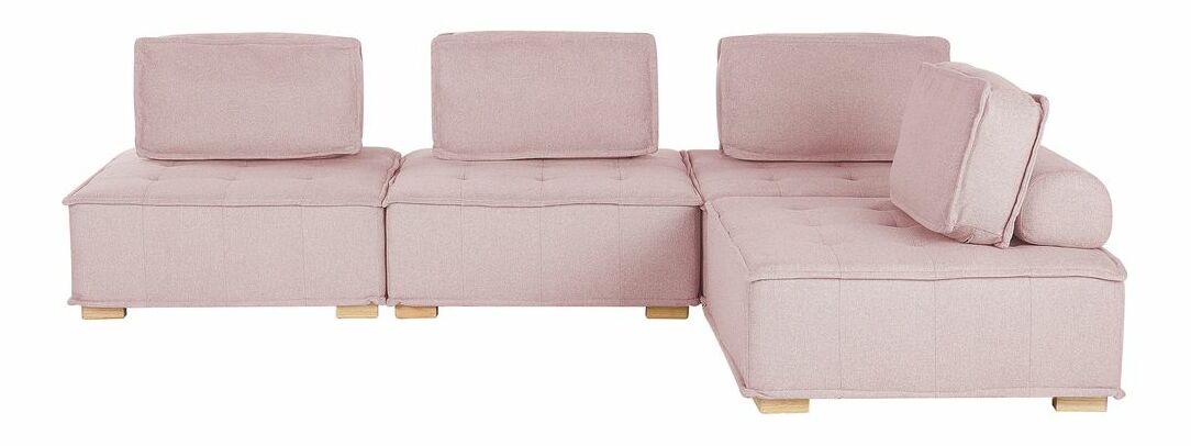 Rohová sedacia súprava Taj (ružová) 