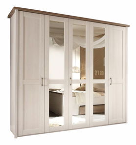 Ormar za garderobu Dawa (bijela + hrast sonoma)  