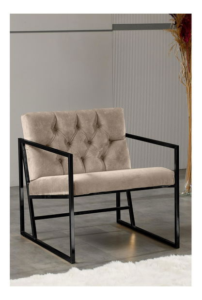 Kreslo Oslanossi (svetlohnedá + čierna)