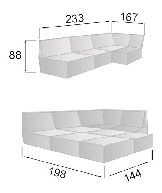 Rohová sedačka Kent CASA-4222