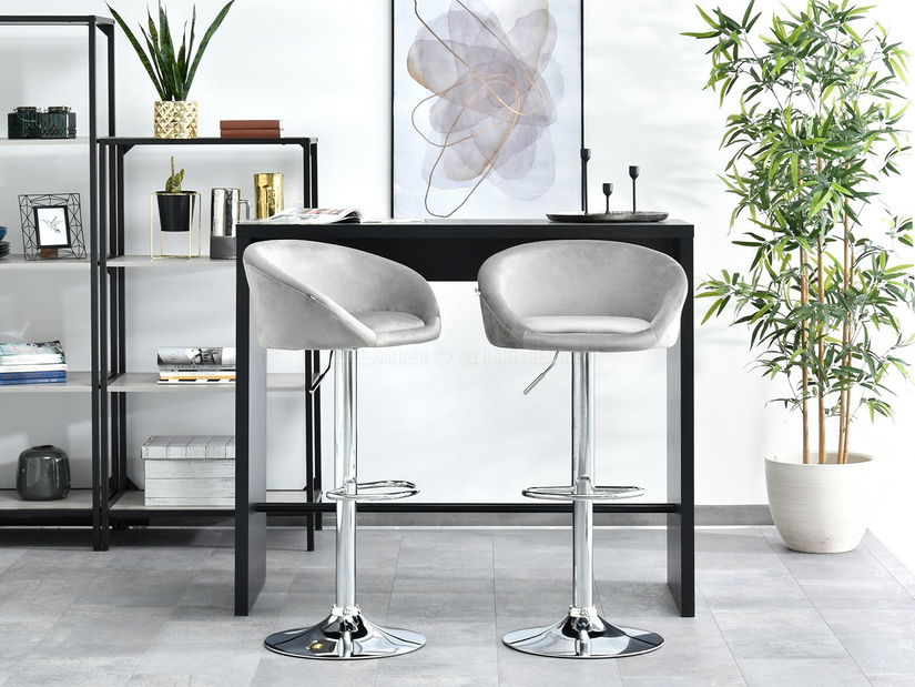 Stolička Hanzel (sivá + chrómová)