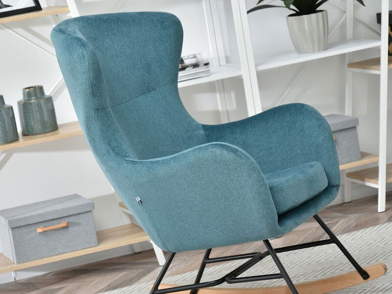 Fotoliu Nesia (turcoaz + fag alb)