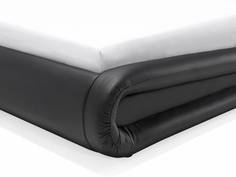 Manželská posteľ 160 cm AVENUE (s roštom a úl. priestorom) (čierna)