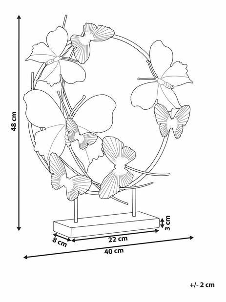Dekorácia Blake (zlatá)