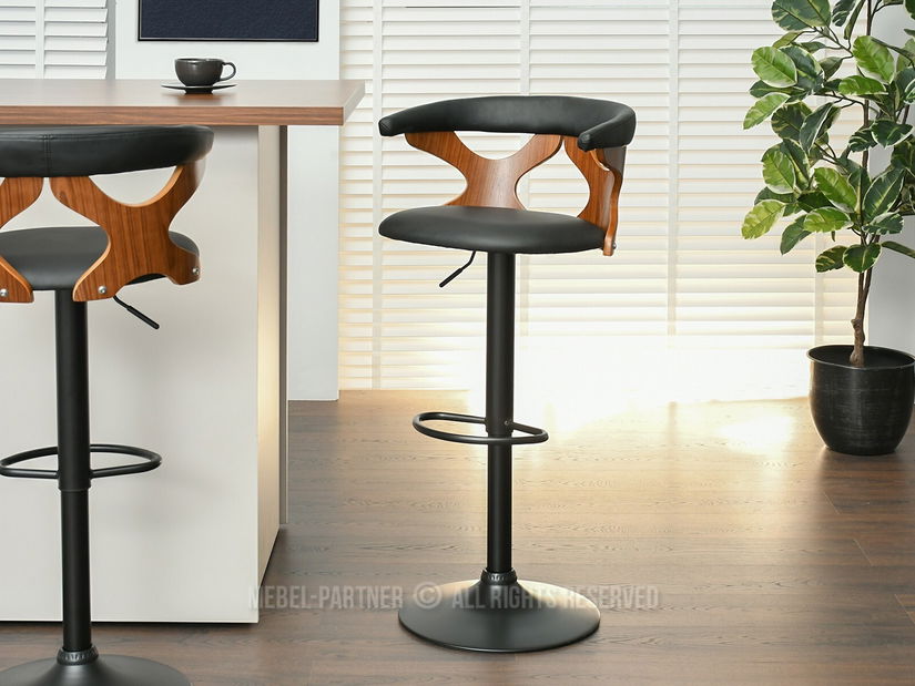 Scaun Bonita (nuc închis + negru)