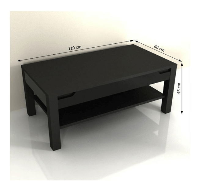 Masă de cafea Aberdovey AS 96 (Negru)