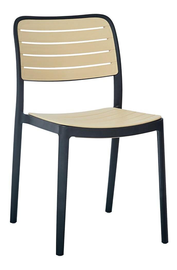 Záhradná stolička Kartos 1 (čierna + béžová)