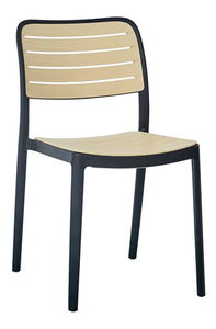 Záhradná stolička Kartos 1 (čierna + béžová)