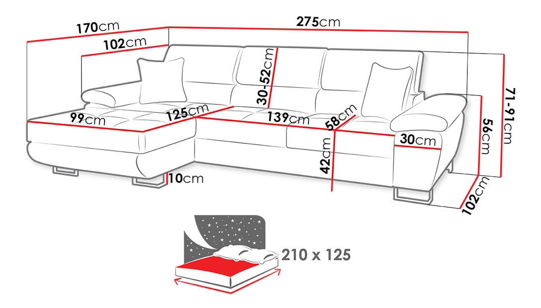 Rohová sedačka Alvin Mini (P) *bazár