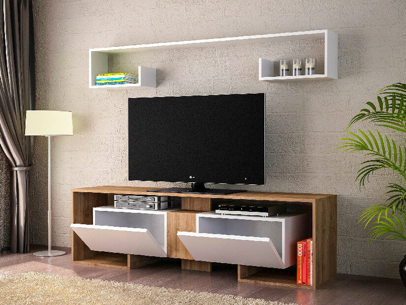 Mobilier living Roma (Alb + Nuc)