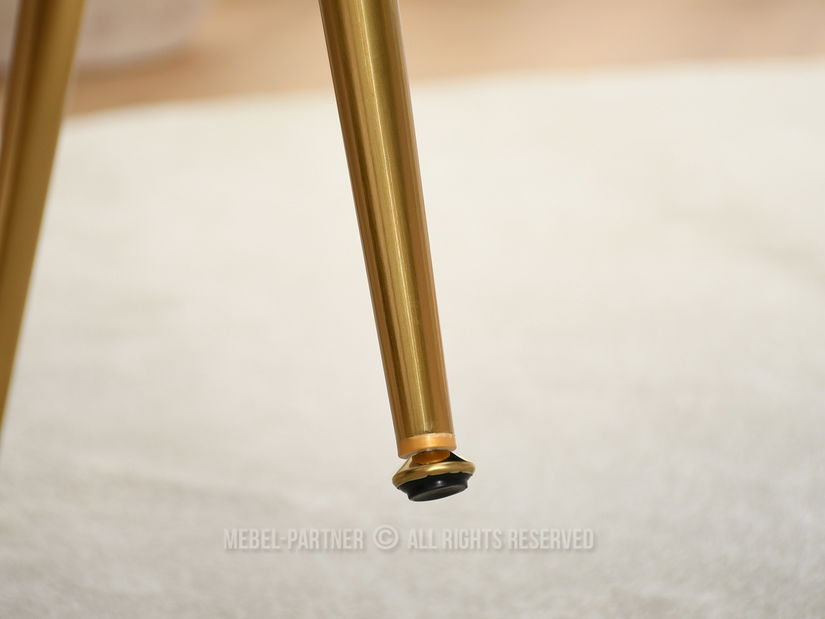 Kreslo Carma F (tmavobéžová + zlatá)