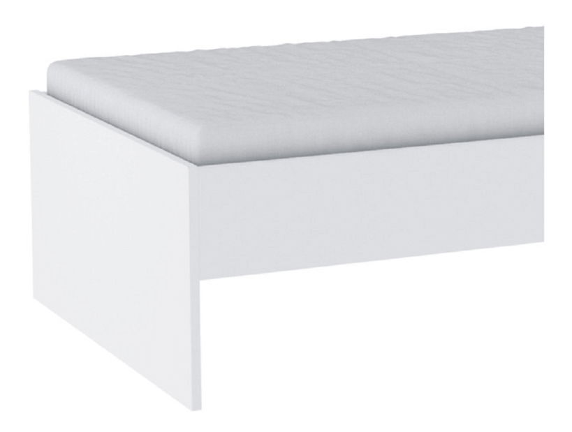 Pat de o persoană 90 cm Trinny (alb)