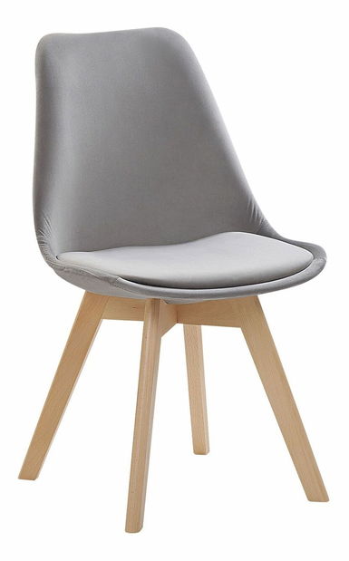 Set 2 buc. scaune pentru sufragerie DOHA II (plastic) (gri)