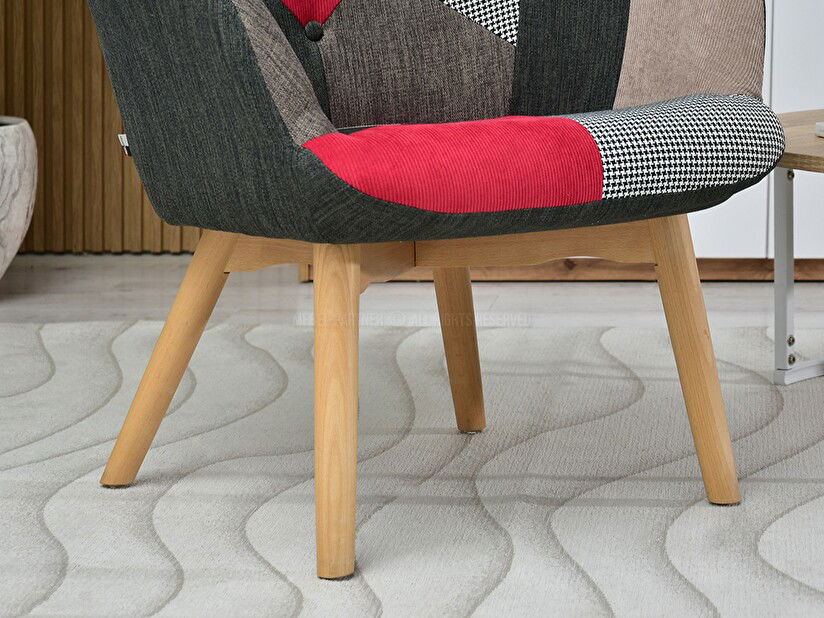 Fotel Nutri (patchwork + fekete)