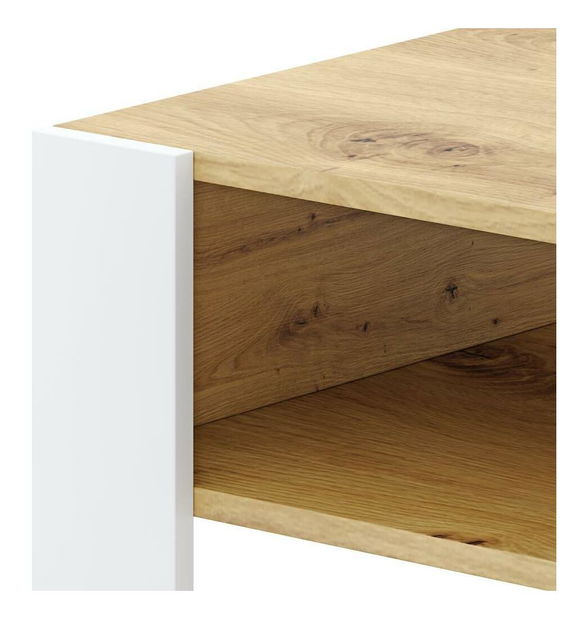 Măsuță de cafea Corosta 2 (Stejar artisan + alb) 