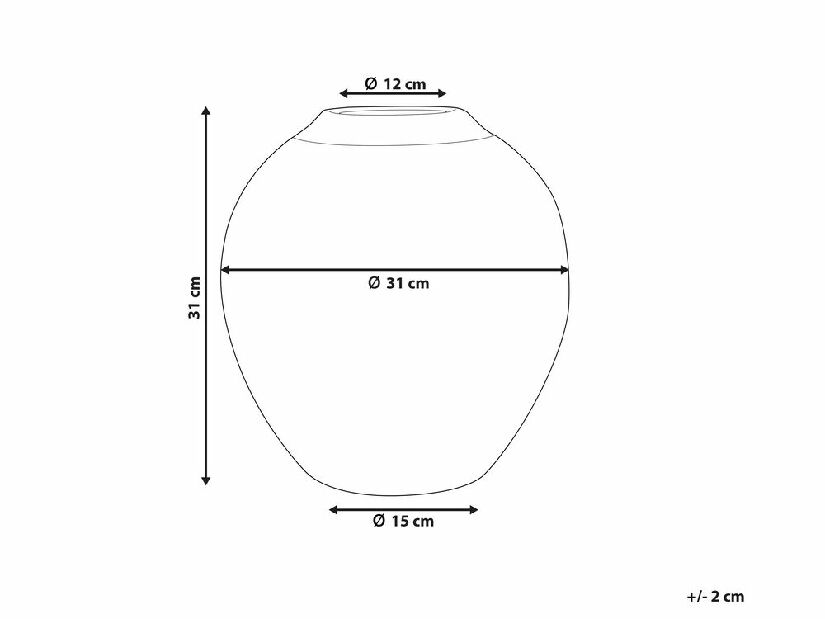 Váza LAURECIA 31 cm (kerámia) (fekete)