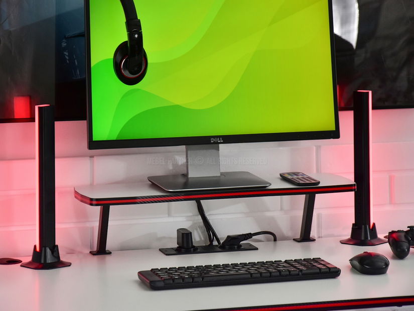 PC asztal Stigma (fehér + fekete)