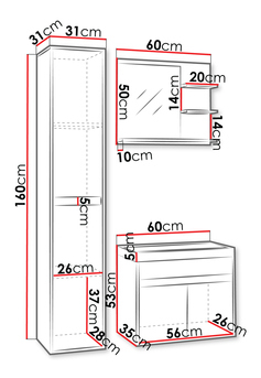 Kupaonski set Garmana (matera + breslau kesten) (sa baterijom Maro Blo 020M i sifonom)