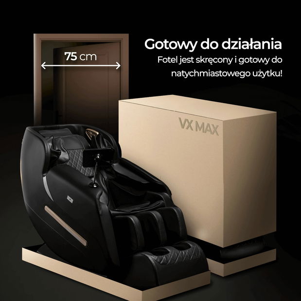 Masážne kreslo Visita Max (čierna) 