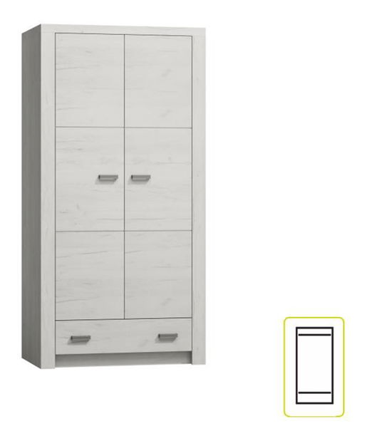 Gardrób Infinity 01 (Fehér kőris)